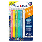 Paper Mate Inkjoy Gel Bright! Retractable Pens - Assorted Colours - 6 Pack-Gel pens with brighter ink that pops on both light and dark paper
