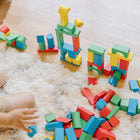 Melissa & Doug 100 Piece Wooden Building Block Set-Brightly Coloured solid wood blocks will provide countless building combinations with the large variety of shapes and sizes