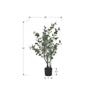 Monarch Specialties 35" Artificial Indoor Eucalyptus Tree - Floor - Black Pot-This easy-care faux floor plant is made from the highest quality materials and requires no maintenance or watering, for a sustainable, environmentally friendly decorative accent that will last a lifetime
