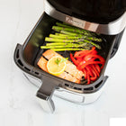 Kenmore 8 qt Air Fryer - Stainless Steel-Powerful 1700W electric oven with rapid hot air circulation