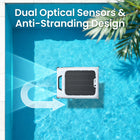 Aiper EcoSurfer M2 Solar-Powered Automatic Robotic Pool Skimmer with APP Support, Smart Obstacle Avoidance-Dimensions are 21.3 x 16.3 x 7.9 inches