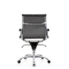 Plata Import Martha Office Chair Mesh Low Back Adjustable Height Metal Frame - Black-Fixed Arms