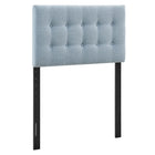 Modway Emily Fabric Upholstered Twin Size Headboard - Sky Blue-Premium Linen-Like Fabric