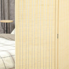 HOMCOM 3 Panel Bamboo Hand-Woven Freestanding Room Divider for Home Office - Natural Wood-Overall Dimension: 53.1" W x 70.9" H x 0.7" D (135 x 180 x 1.7 cm)
