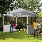 Outsunny 10 ft W x 10 ft L Pop Up Canopy Tent with 2 Half Sidewalls - Dark Grey-Removable half sidewalls adjust setup to weather or needs