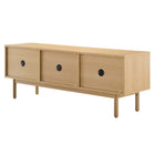 Modway Milo 59" TV Stand - Oak Tan-Sliding Doors