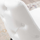 Modway Adorn Tufted Performance Velvet Dining Side Chair - White-Black Tapered Legs