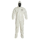 Dupont Personal Protection Coverall Tychem Sl Hood/Boot Bound Seam XL, 3 Pack (SL122B-XL)-Colour: White