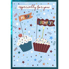Rosedale Birthday Greeting Cards/Envelopes - 5-1/2" x 8" - Especially For You: Cupcakes & Confetti - 12 Pack-Premium quality greeting cards