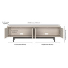Hudson&Canal Abington TV Stand for TV's up to 75" - Alder White-Features easy assembly