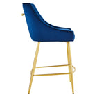 Modway Discern Counter Stools - Navy - Set of 2-Non-Marking Foot Pads