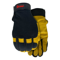 Work Armour Flextime Dryhide Water-Resistant Gloves - X-Large - Black/Yellow-General purpose, full-grain goatskin palm