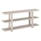 Hudson&Canal Acosta 64"W Console Table - Alder White-A modern contemporary design for your entryway, living room, den, and more