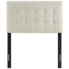 Modway Lily Upholstered Fabric Twin Headboard - Ivory-Fiberboard and plywood frame