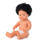 Miniland Anatomically Correct 15" Baby Doll - Caucasian Boy - Curly Black Hair (Polybag)-Anatomically correct, which means they show the physical differences between boys and girls realistically