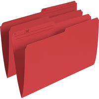 Staples 1/2 Cut File Folders - Letter Size - Red - 100 Pack-Use to colour-code your files for better organization and efficient access to information