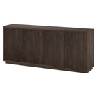 Hudson&Canal Alston 68"W Buffet Table - Alder Brown-The top has a weight capacity of 75 lbs, inside storage area can hold 20 lbs on each shelf