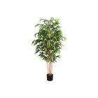 Monarch Specialties 83" Artificial Indoor Bamboo Tree - Floor - Black Pot-Bring in a touch of nature to your space with this 83" tall artificial indoor Bamboo tree featuring real-touch green leaves for a vibrant and natural look