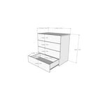 Nexera James 4-Drawer Dresser Chest - Bark Grey-5