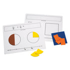 Didax Write-On/Wipe-Off Fraction Mats - Set of 10-Dry-erase resource to visually teach fractions