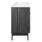 Modway Render 48" Double Sink Bathroom Vanity - Charcoal/White-Full-Extension Drawers