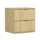 Manhattan Comfort Clive 22" Mid-Century Modern 2-Drawer Nightstand - Natural and Gold-10