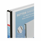Staples Better Binder - 1/2" - White-D-rings close tightly to allow pages to turn easily