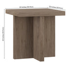 Hudson&Canal Elna 22"W Square Side Table - Antiqued Grey Oak-9