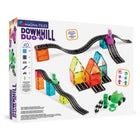 MAGNA-TILES Downhill Duo 40-Piece Magnetic Construction Set-Safety Guaranteed: All MAGNA-TILES pieces are built to withstand countless hours of playtime.  Our signature lattice prevents cracking, while fastening rivets keep magnets safe and secure
