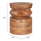 Zuo Kollam Side Table - Walnut-6