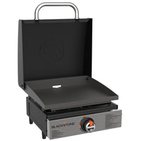 Blackstone 17" Tabletop Griddle With Hood-Built-in hood: Designed to protect your griddle surface and keep it clean between uses .