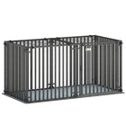 PawHut 55" Heavy Duty Extra Large Dog Cage Kennel with Mat-Features a heavy-duty steel frame and secure lock, preventing escapes
