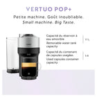 Nespresso Vertuo Pop+ Deluxe Coffee and Espresso Machine by De'Longhi - Silver-Dimensions: 14"L x 8.6"W x 10.4"H