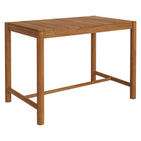 Modway Eleni Rectangle 56" Outdoor Teak Wood Rectangular Bar Table - Natural-Teak Wood Frame