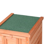 PawHut 17" H Wooden Rabbit Hutch - Orange-Cage raised off the ground to prevent dampness while more comfort for pets 
