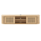 Modway Fortitude 63" Wall-Mounted TV Stand - Oak-7