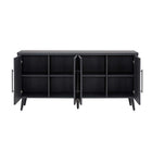 Manhattan Comfort Jodie 64.6" Mid-Century Modern Sideboard - Charcoal Grey-15.7" L x 64.6" W x 32" H