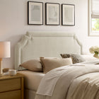 Modway Magnolia Upholstered Fabric Queen Size Headboard - Ecru-Traditional Style Silhouette