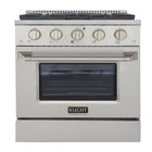 Kucht 30" KNG Series Pro Style Propane Gas Range - Stainless Steel-Cook and bake like a pro with the extra-large convection oven that offers 4.2 cu. ft. of capacity, a 5-rack configuration, and an extra-large viewing window