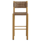 Modway Parkland Outdoor Patio Rattan and Aluminum Bar Stools - Natural - Set of 2-9