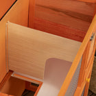 PawHut 2-Level Wooden Rabbit Hutch with Run-Hinged roof can be open from above for easy refilling and cleaning 