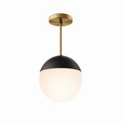 Modway Stellar 1-Light Pendant Light - Opal/Satin Brass-Height-Adjustable Hanging Rods