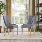 Modway Pose Performance Velvet Dining Chair - Grey - 2 Pack-Performance Velvet Upholstery
