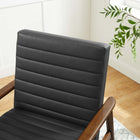 Modway Jensen Vegan Leather Accent Chair - Walnut Black-Padded Foam