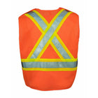 Forcefield 5-Point Tear-away Hi Vis Mesh Traffic Safety Vest - L/X - Orange-L/X