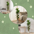 HOMCOM 4' Faux Fiddle Leaf Fig Tree - Green-A weighted base ensures stability, making it safe for little ones and pets 