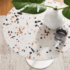 Modway Lippa 20" Round Terrazzo Side Table - White Terrazzo-Non-Marking Ring