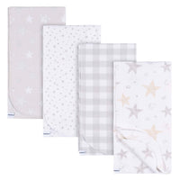 Gerber Childrenswear Flannel Receiving Blanket - Celestial - 4 Pack-Your little one's new cuddling buddy, this 4-pack showcases an assortment of colors and patterns to pique their curiosity