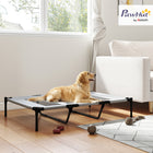 PawHut XL Sized Elevated Dog Bed Cot - 48" L x 36" W - Light Grey-Protects dogs from cold, dirty floors or insects 