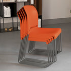 Flash Furniture HERCULES Series Orange Full Back Contoured Stack Chair with Sled Base,-Orange Plastic Seat and Back